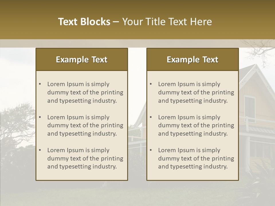Wind House Tree PowerPoint Template
