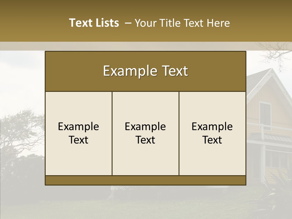Wind House Tree PowerPoint Template