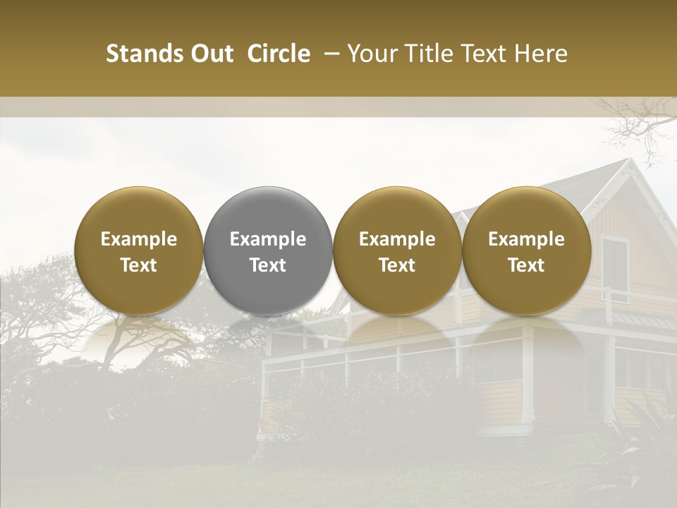 Wind House Tree PowerPoint Template