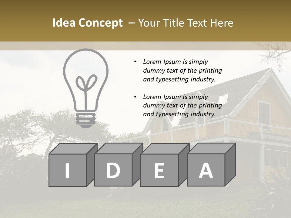 Wind House Tree PowerPoint Template