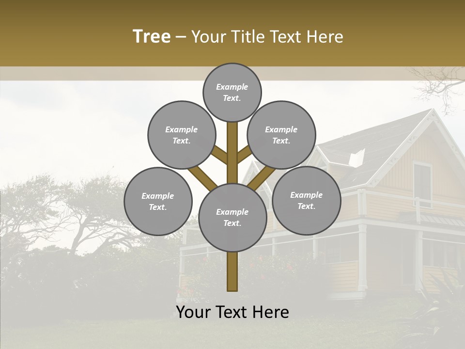 Wind House Tree PowerPoint Template
