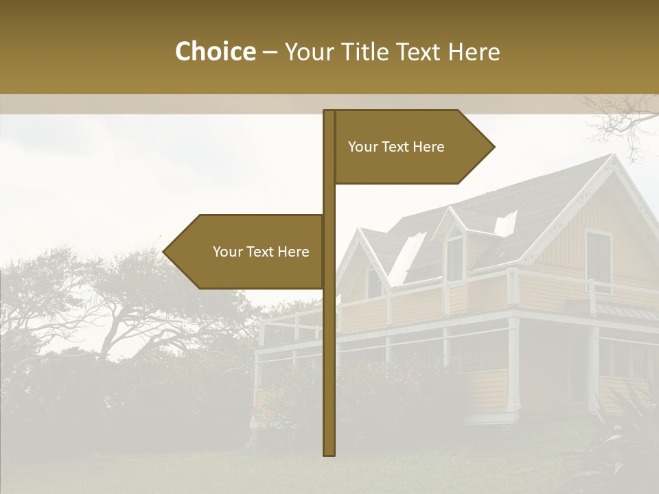 Wind House Tree PowerPoint Template