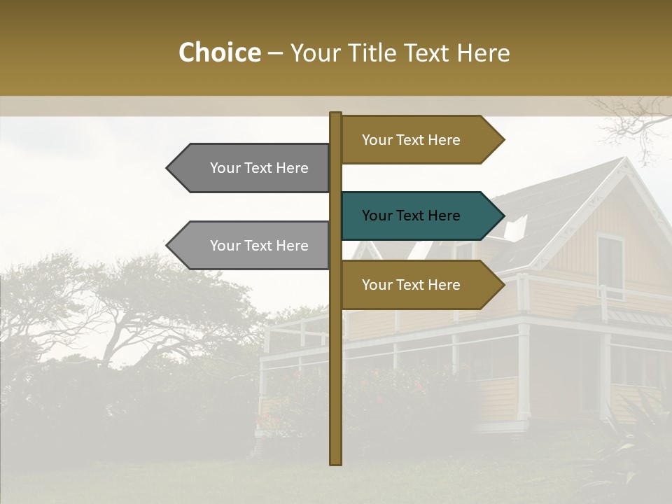 Wind House Tree PowerPoint Template