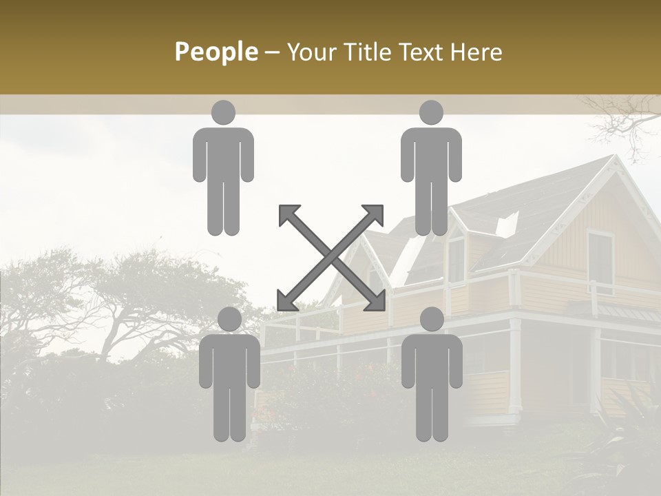 Wind House Tree PowerPoint Template