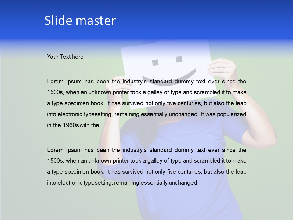 Showing Model Looking PowerPoint Template