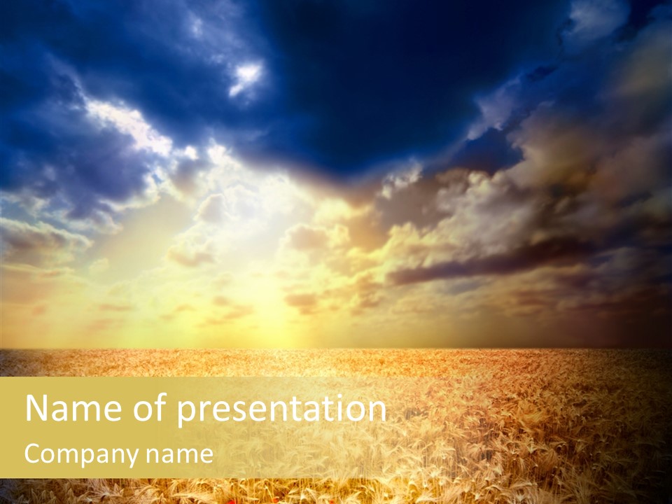 Summer Fiel Field PowerPoint Template