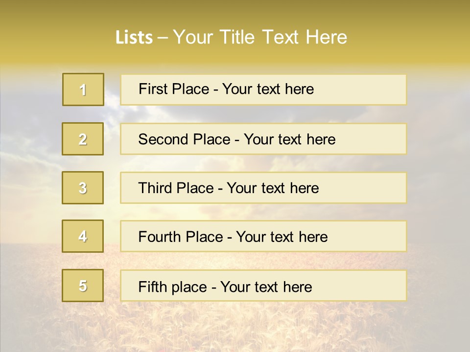 Summer Fiel Field PowerPoint Template