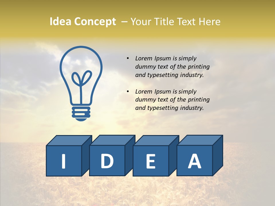 Summer Fiel Field PowerPoint Template