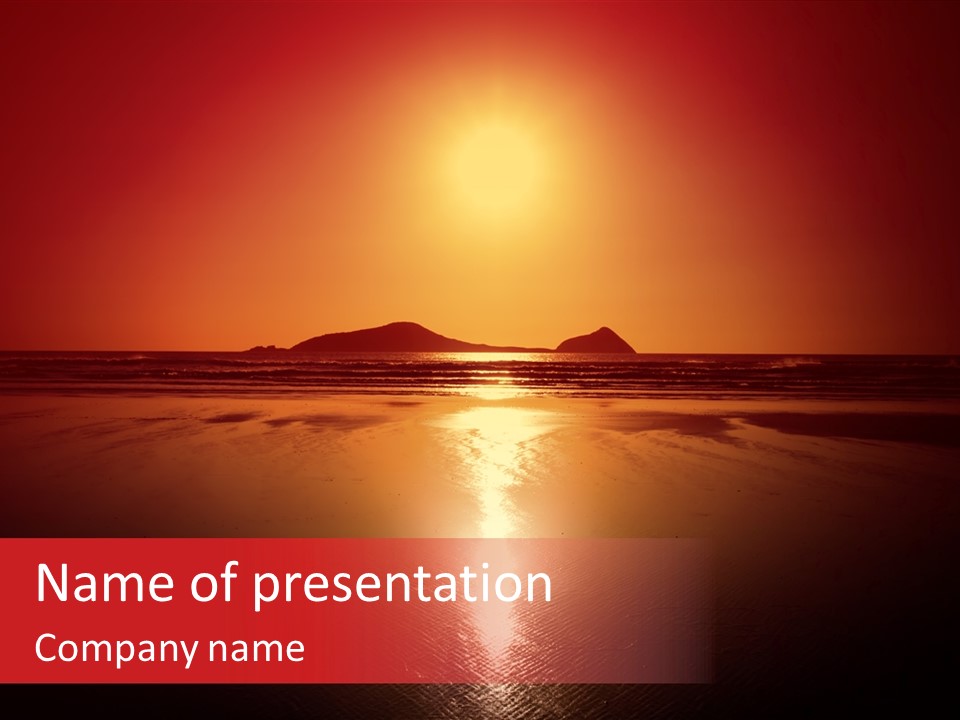 Peaceful Landscape Sunset PowerPoint Template