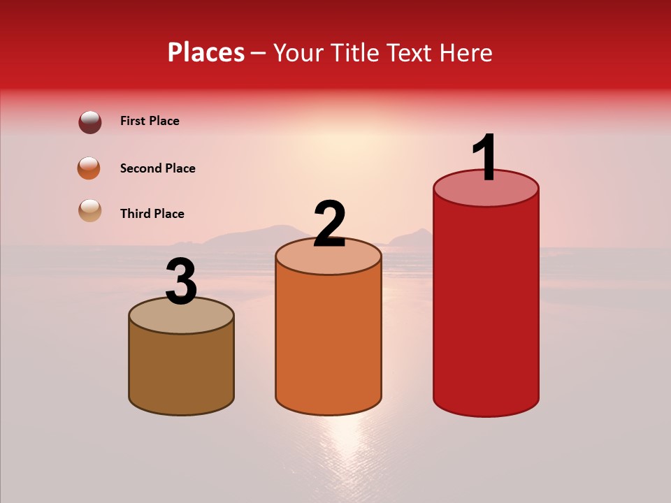 Peaceful Landscape Sunset PowerPoint Template