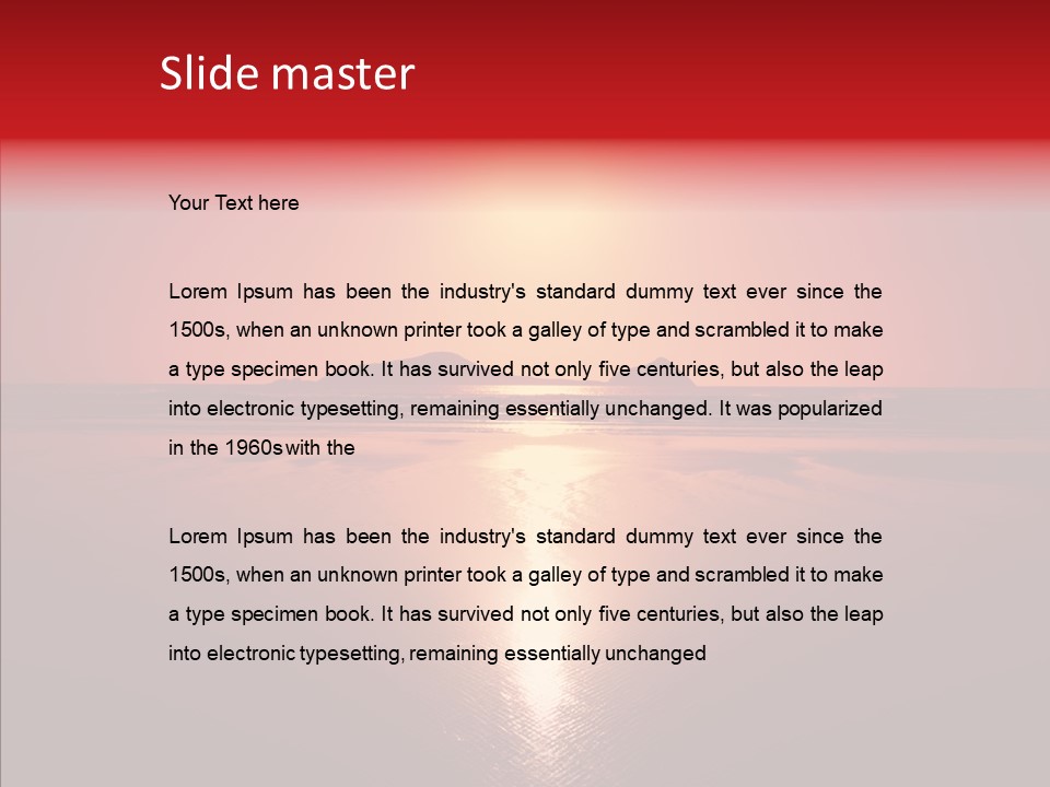 Peaceful Landscape Sunset PowerPoint Template