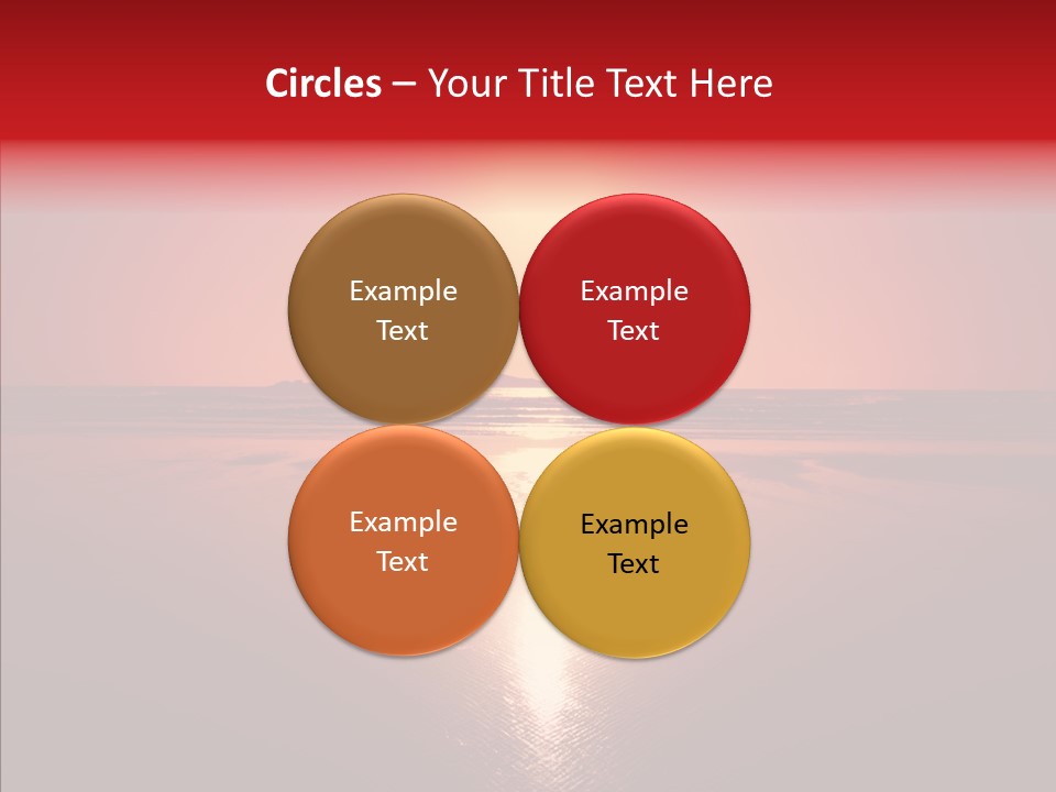 Peaceful Landscape Sunset PowerPoint Template