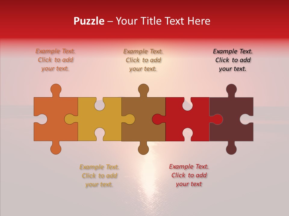 Peaceful Landscape Sunset PowerPoint Template