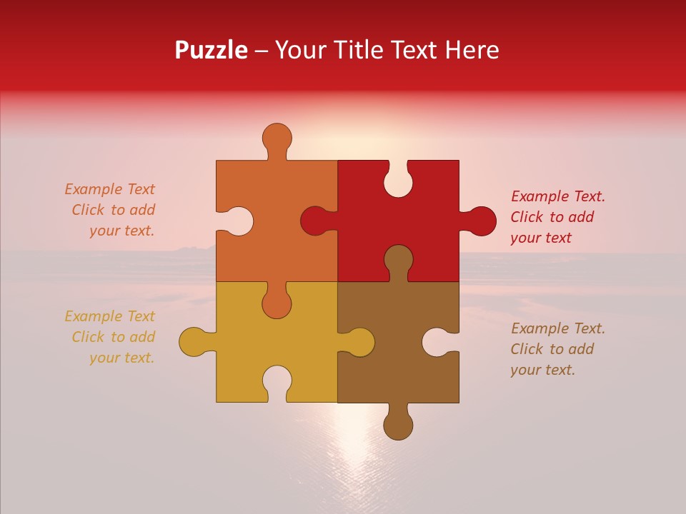 Peaceful Landscape Sunset PowerPoint Template