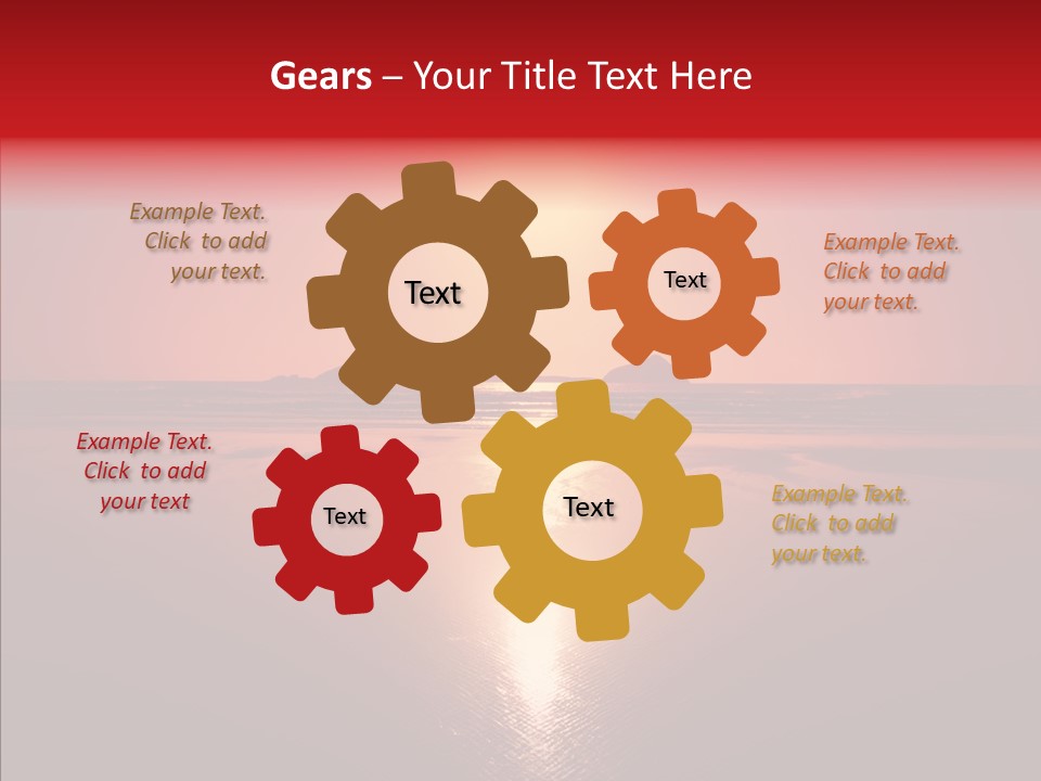 Peaceful Landscape Sunset PowerPoint Template