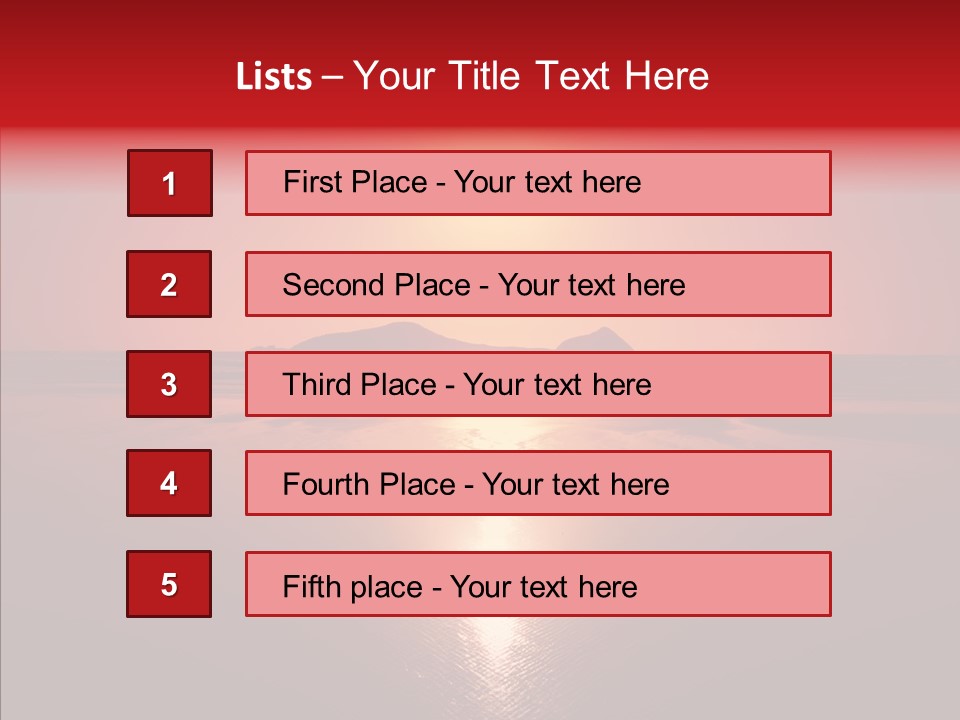 Peaceful Landscape Sunset PowerPoint Template