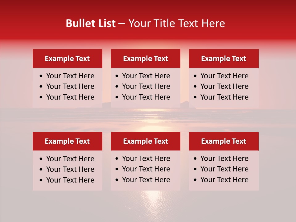 Peaceful Landscape Sunset PowerPoint Template