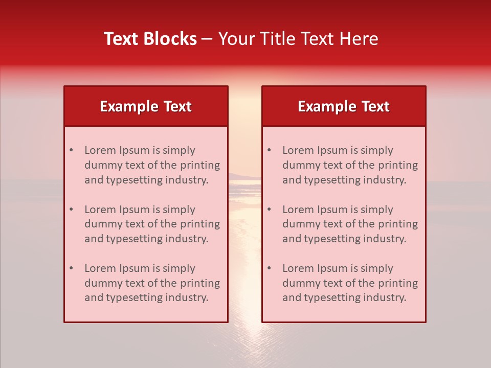 Peaceful Landscape Sunset PowerPoint Template