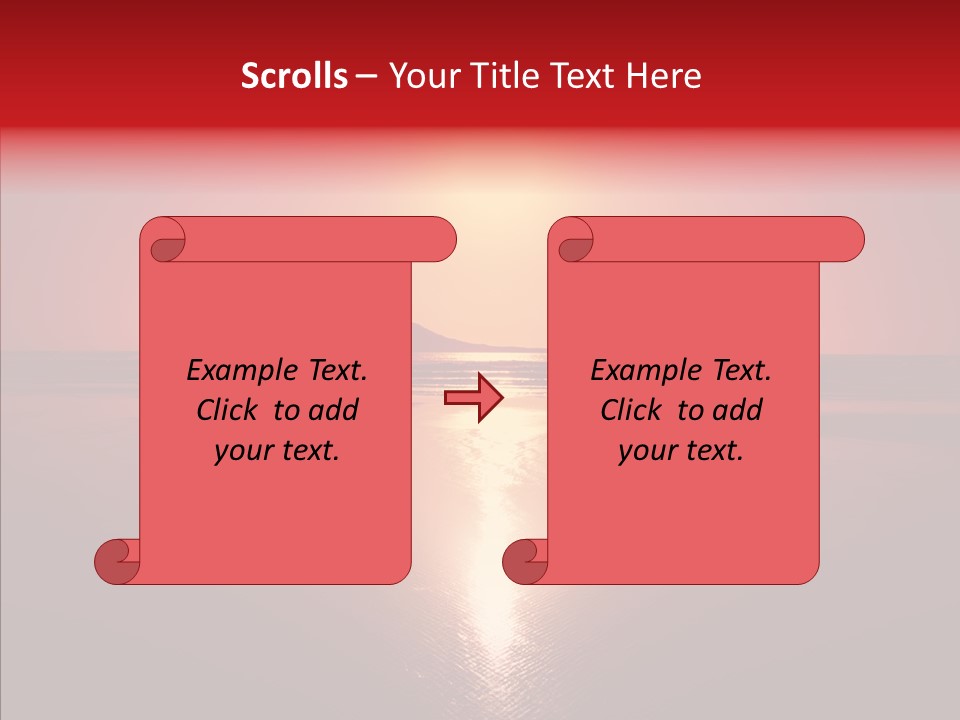 Peaceful Landscape Sunset PowerPoint Template