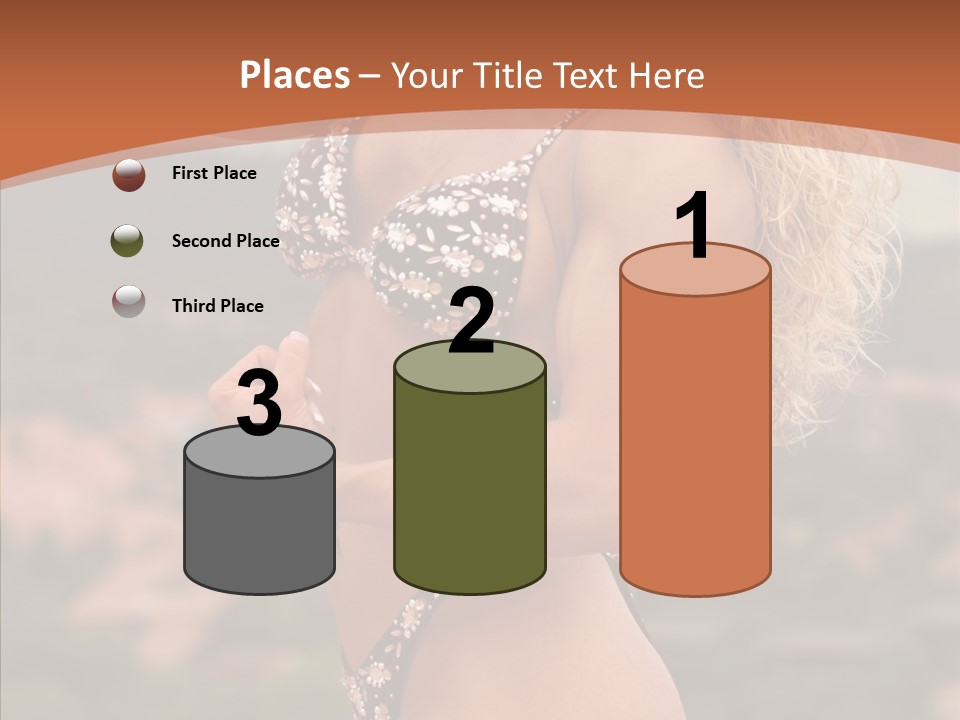 Bodybuilder Bikini Strong PowerPoint Template