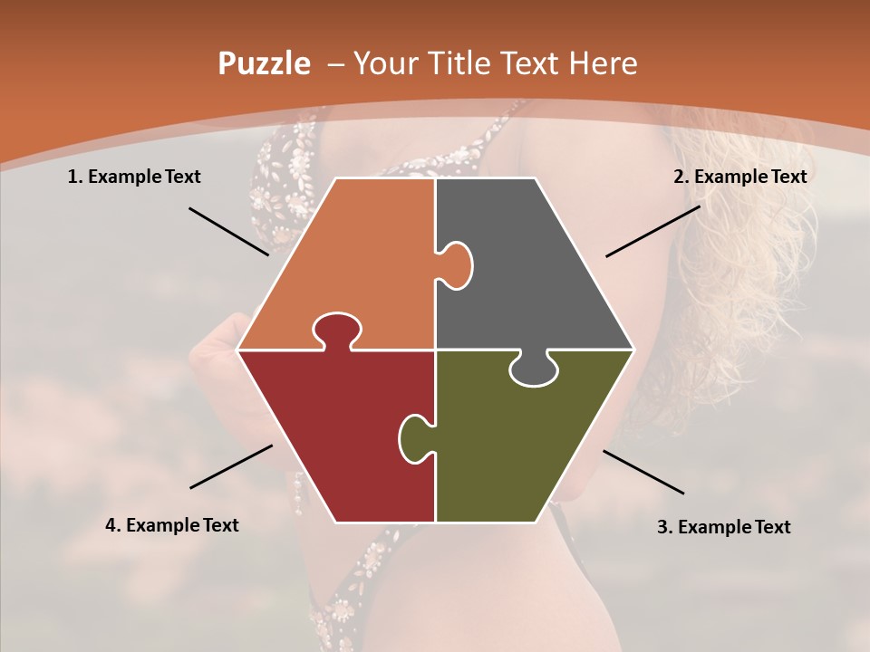 Bodybuilder Bikini Strong PowerPoint Template