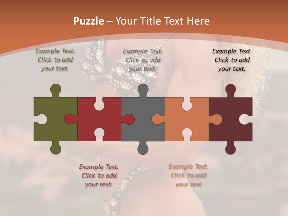 Bodybuilder Bikini Strong PowerPoint Template