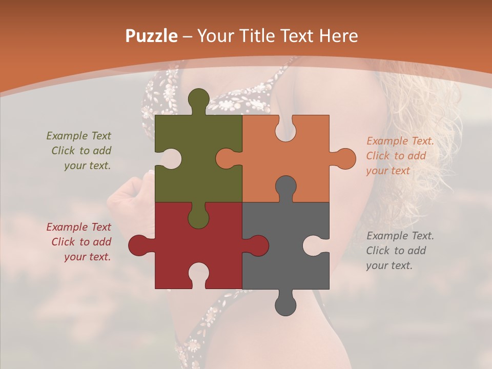 Bodybuilder Bikini Strong PowerPoint Template