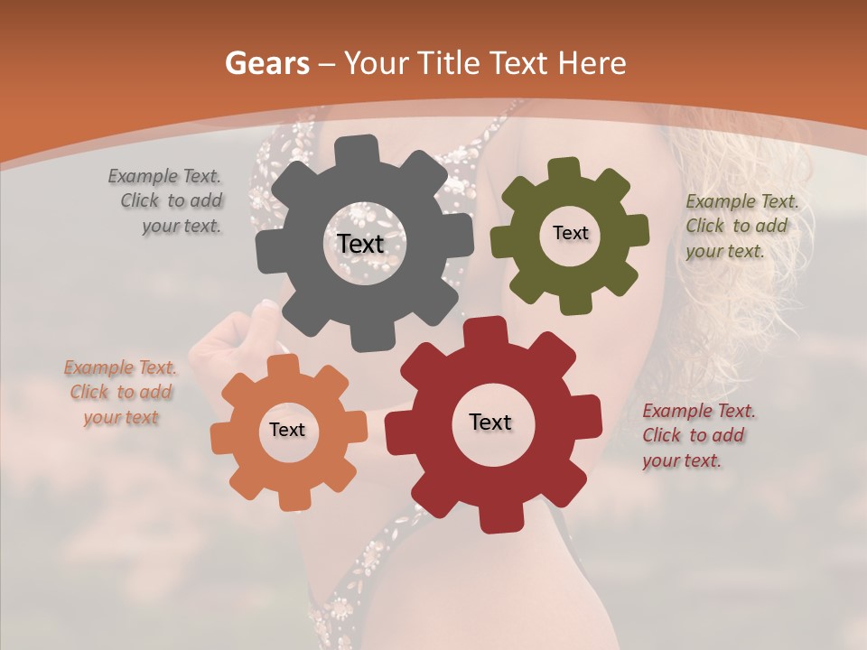 Bodybuilder Bikini Strong PowerPoint Template