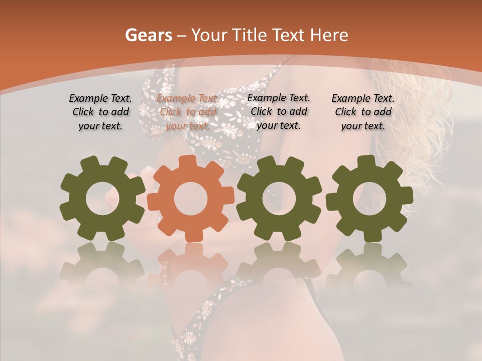 Bodybuilder Bikini Strong PowerPoint Template