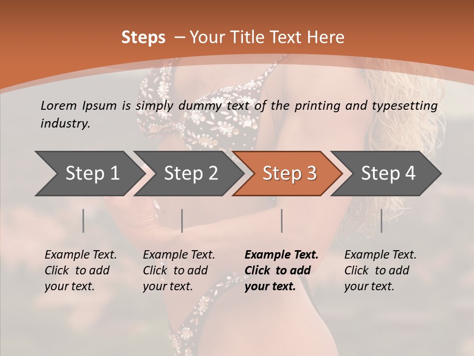 Bodybuilder Bikini Strong PowerPoint Template