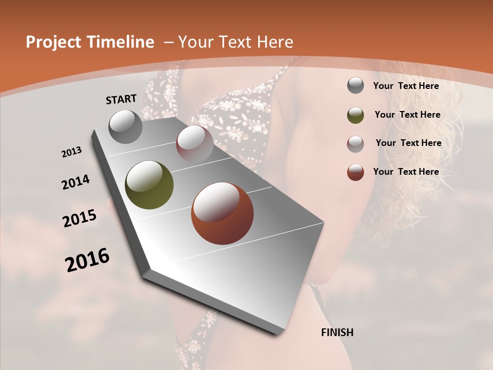 Bodybuilder Bikini Strong PowerPoint Template