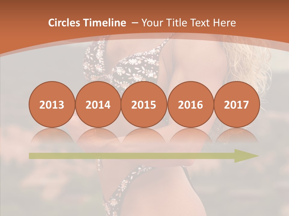 Bodybuilder Bikini Strong PowerPoint Template