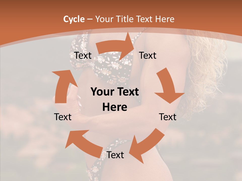 Bodybuilder Bikini Strong PowerPoint Template