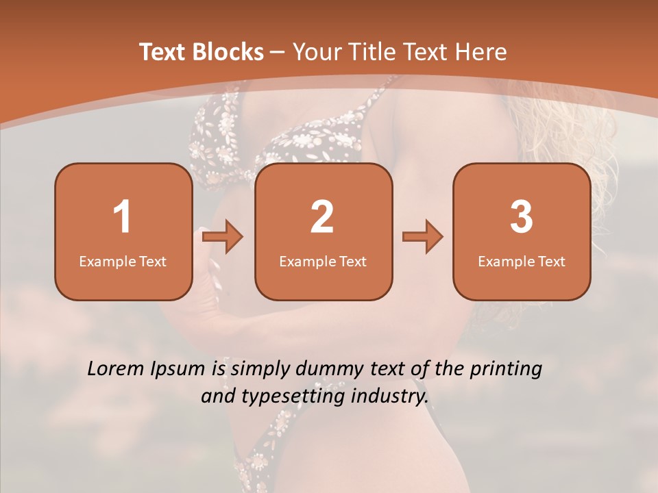 Bodybuilder Bikini Strong PowerPoint Template