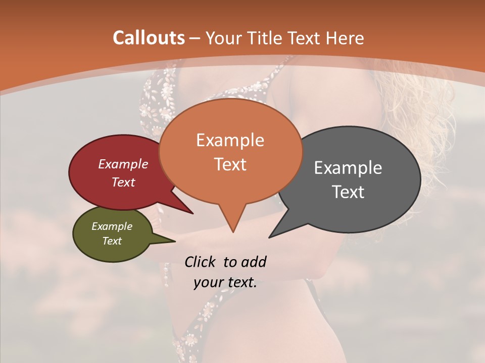 Bodybuilder Bikini Strong PowerPoint Template