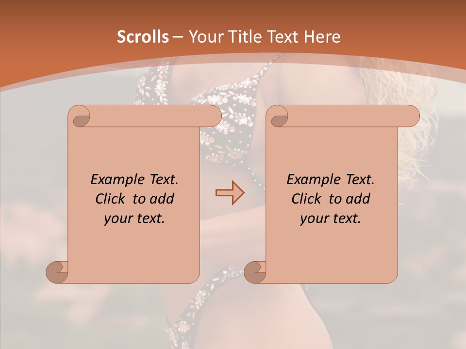 Bodybuilder Bikini Strong PowerPoint Template