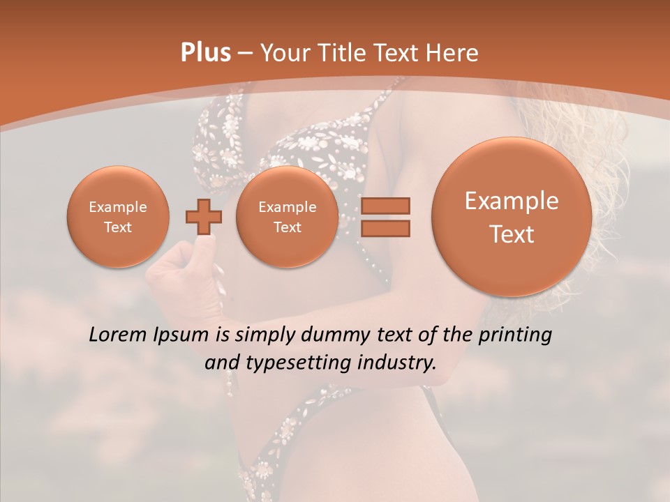 Bodybuilder Bikini Strong PowerPoint Template