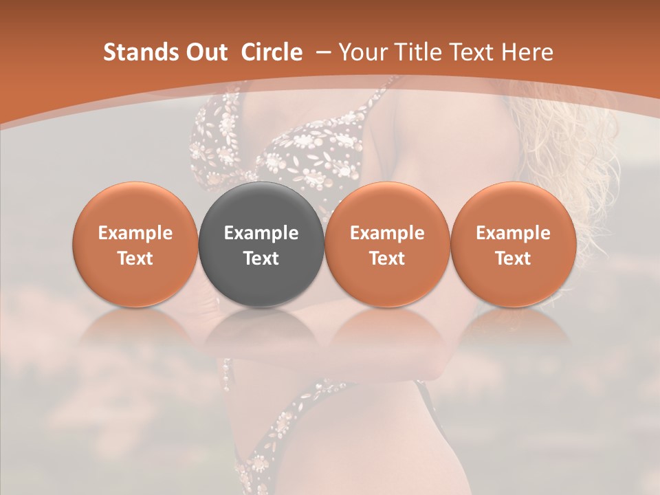 Bodybuilder Bikini Strong PowerPoint Template