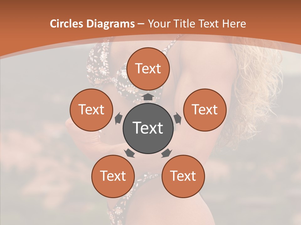 Bodybuilder Bikini Strong PowerPoint Template