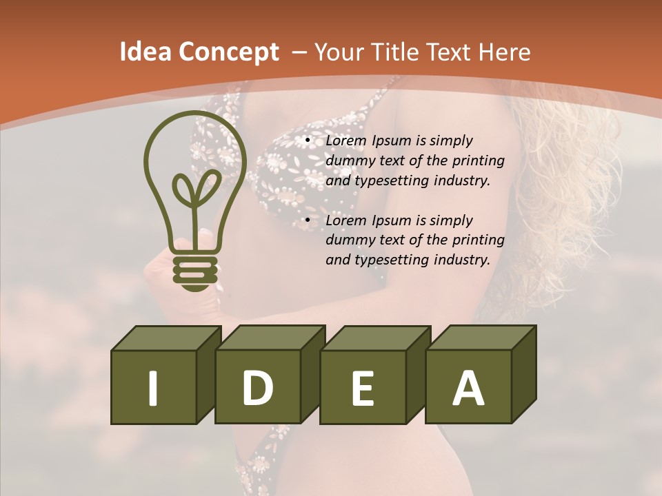 Bodybuilder Bikini Strong PowerPoint Template