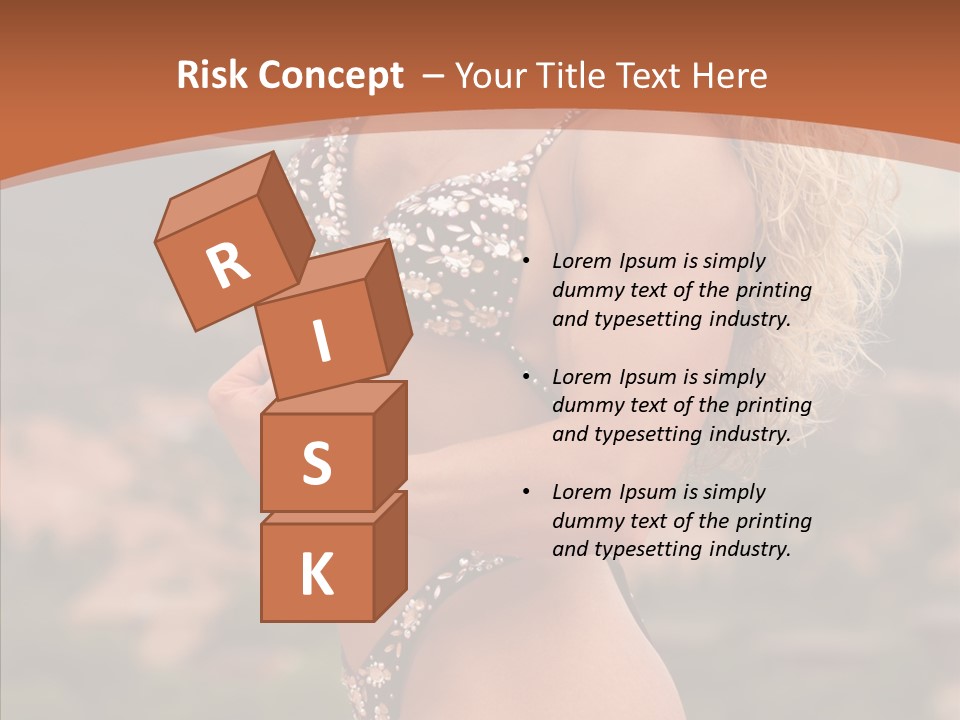 Bodybuilder Bikini Strong PowerPoint Template