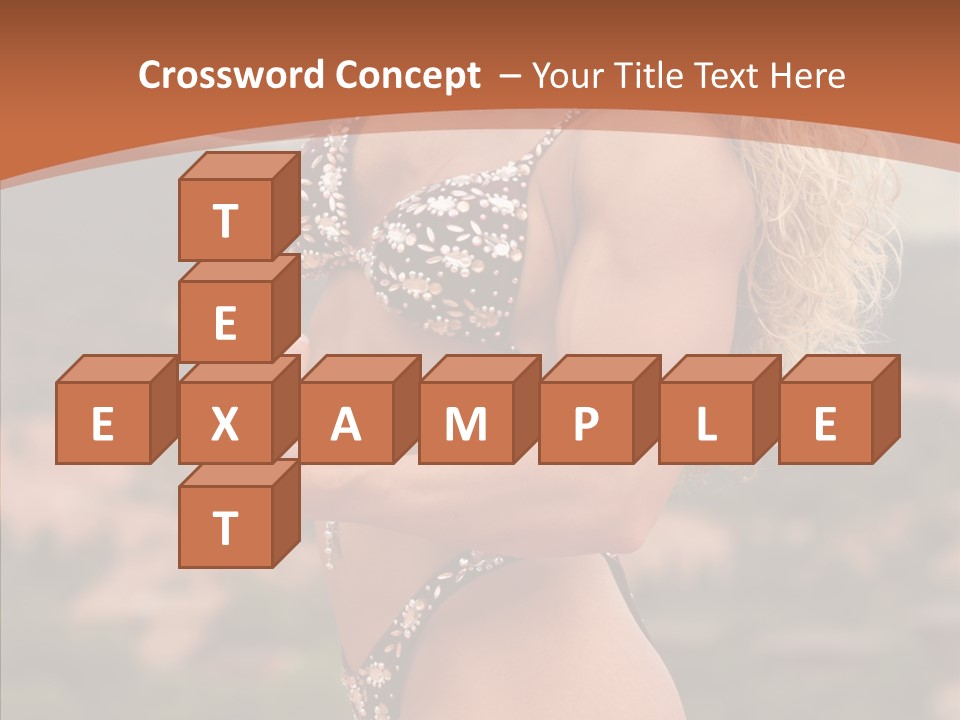 Bodybuilder Bikini Strong PowerPoint Template