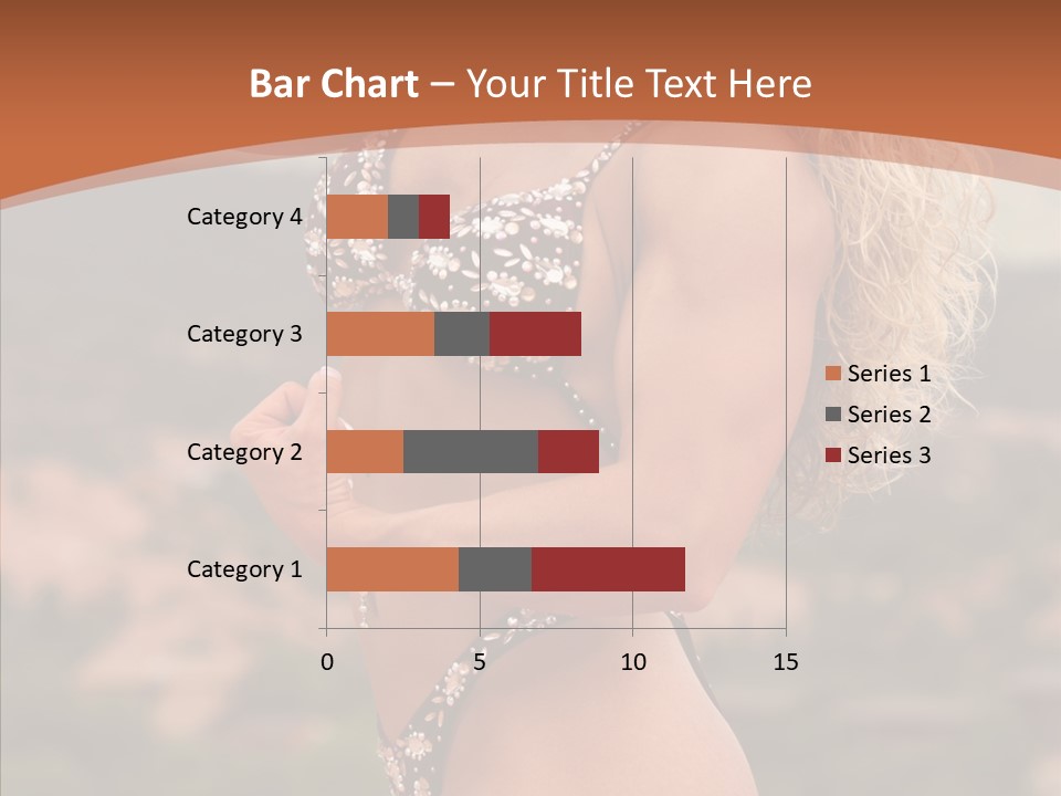 Bodybuilder Bikini Strong PowerPoint Template