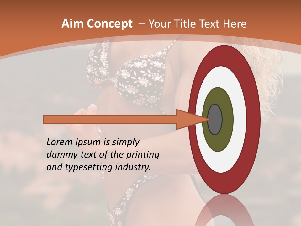 Bodybuilder Bikini Strong PowerPoint Template