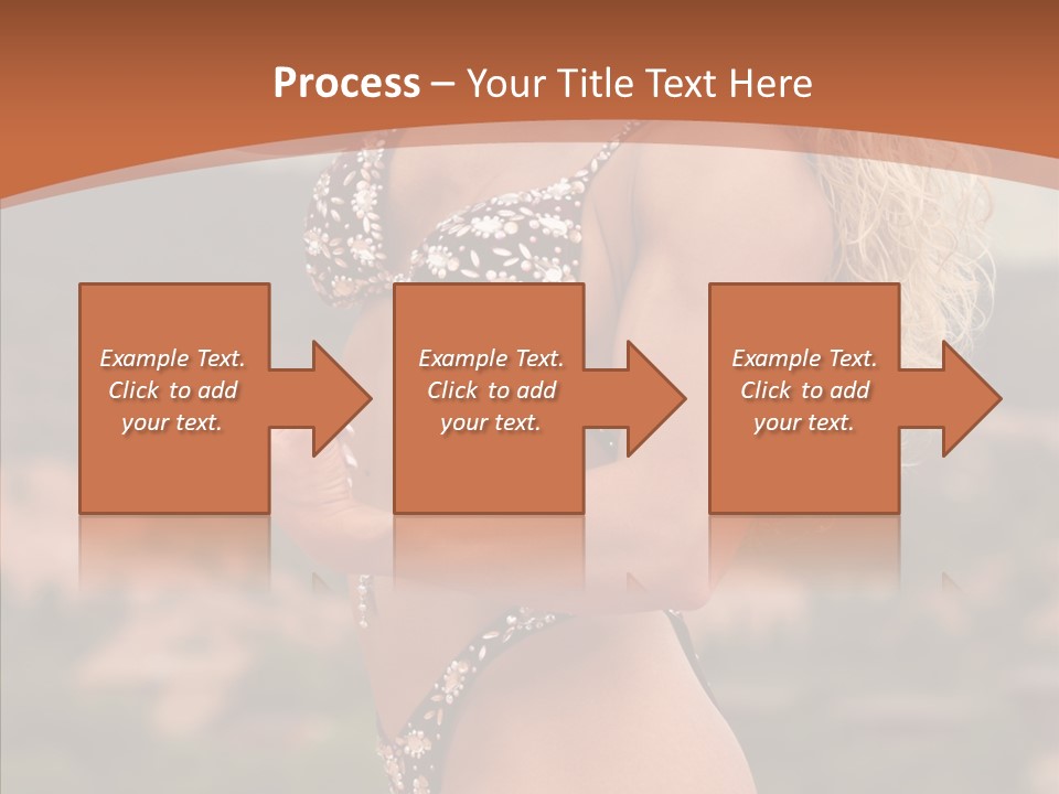 Bodybuilder Bikini Strong PowerPoint Template