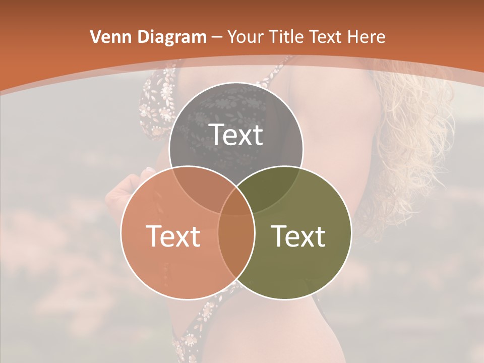 Bodybuilder Bikini Strong PowerPoint Template