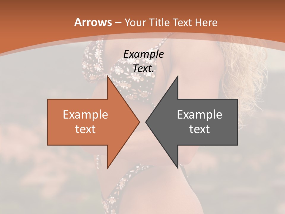 Bodybuilder Bikini Strong PowerPoint Template