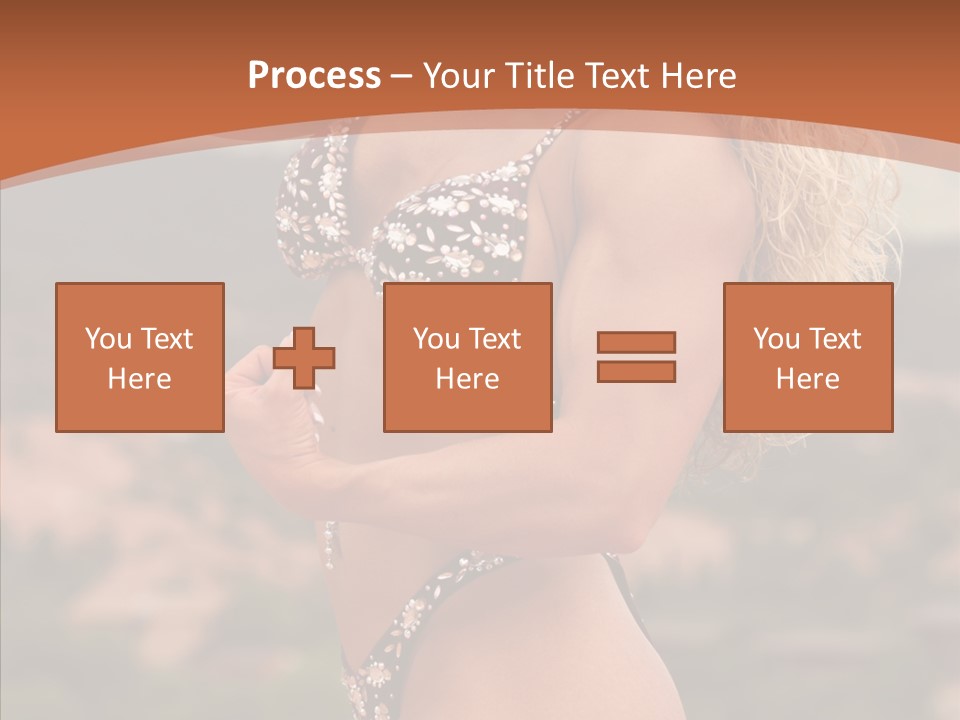 Bodybuilder Bikini Strong PowerPoint Template