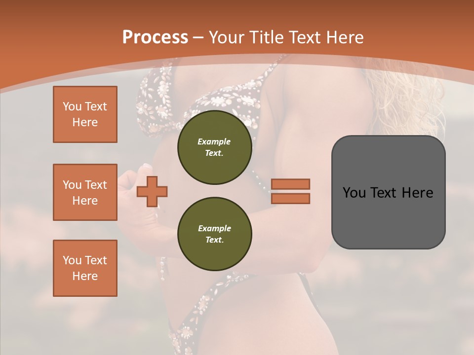 Bodybuilder Bikini Strong PowerPoint Template