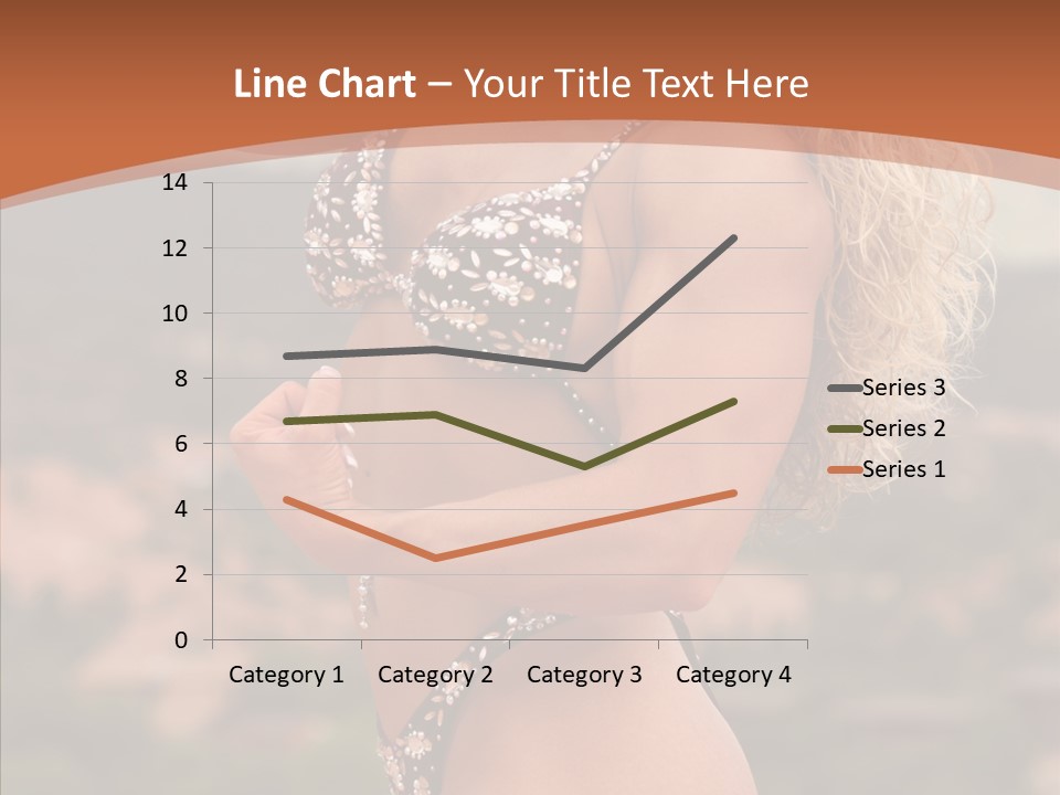 Bodybuilder Bikini Strong PowerPoint Template